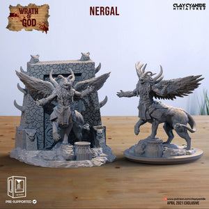 3D Printed Clay Cyanide Nergal Wrath of Gods Ragnarok D&D