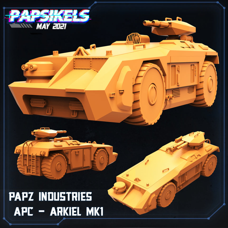 3D Printed Papsikels Cyberpunk Sci-Fi Papz Industries Apc - Arkiel Mk1 - 28mm 32mm