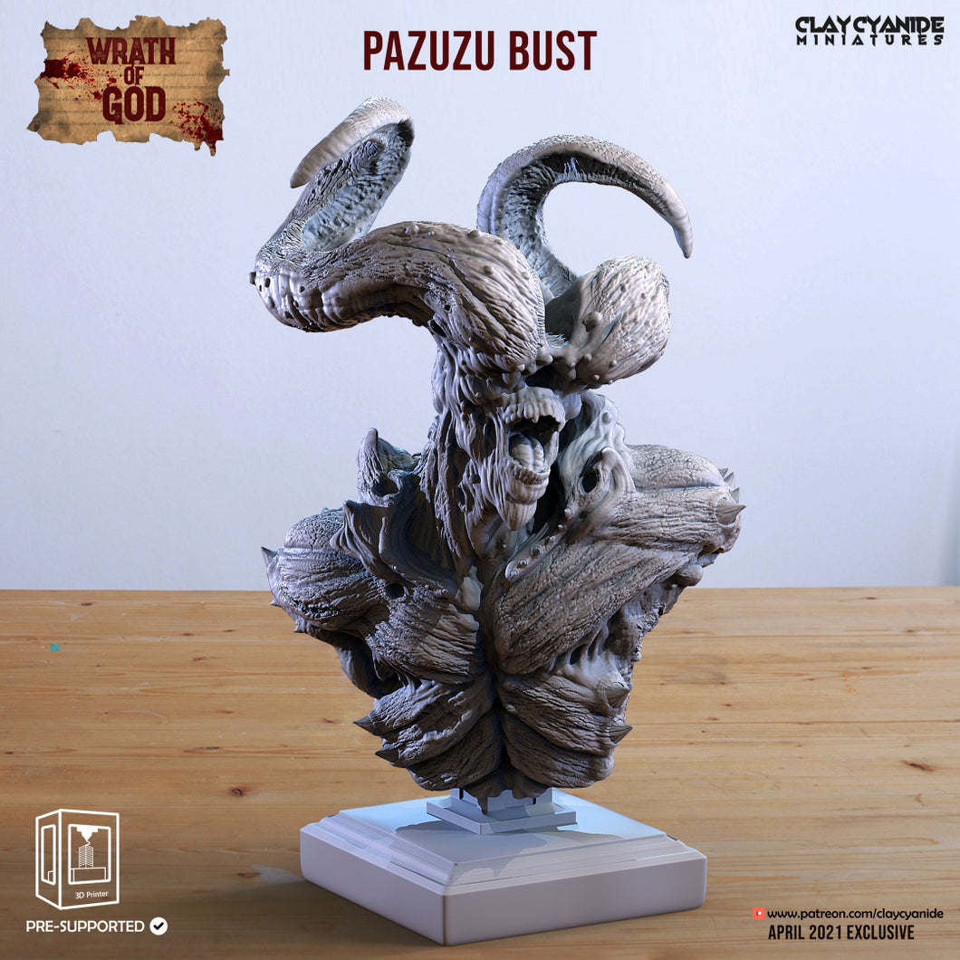 3D Printed Clay Cyanide Pazuzu Bust Wrath of Gods Ragnarok D&D