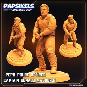 3D Printed Papsikels Cyberpunk Sci-Fi Pcpd Police Officer Detective Set - 28mm 32mm