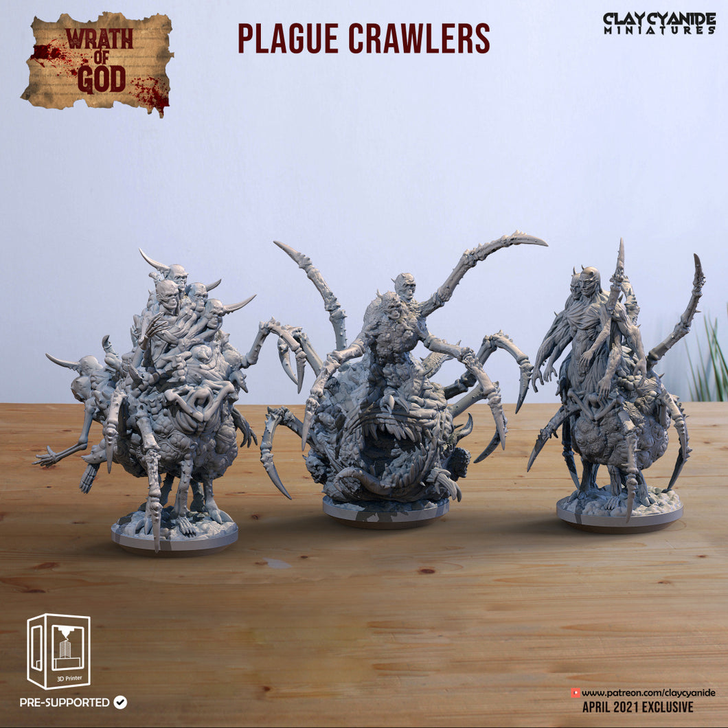 3D Printed Clay Cyanide Plague Crawlers Wrath of Gods Ragnarok D&D