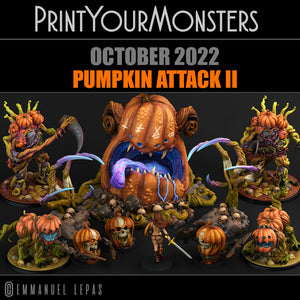 3D Printed Print Your Monsters Pumpkins Attack Pack II Set 28mm - 32mm D&D Wargaming