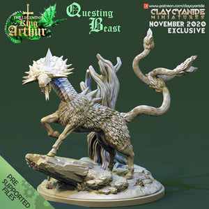 3D Printed Clay Cyanide Questing Beast The Legend of King Arthur Ragnarok D&D