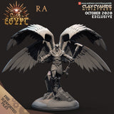 3D Printed Clay Cyanide Ra God Ancient Egypt Ragnarok D&D