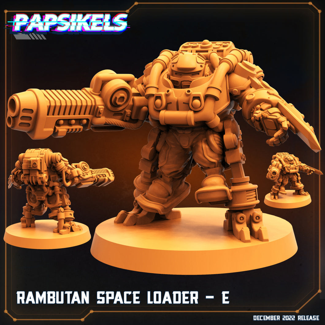 3D Printed Papsikels Cyberpunk Sci-Fi Rambutan Space Loader - E 28mm 32mm