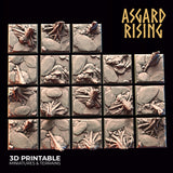 3D Printed Asgard Rising Roadside Square Base Set 20 25 28 32 mm D&D - Charming Terrain