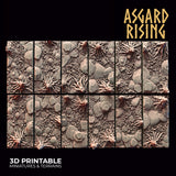 3D Printed Asgard Rising Roadside Rectangular Base Set 50x25mm D&D - Charming Terrain