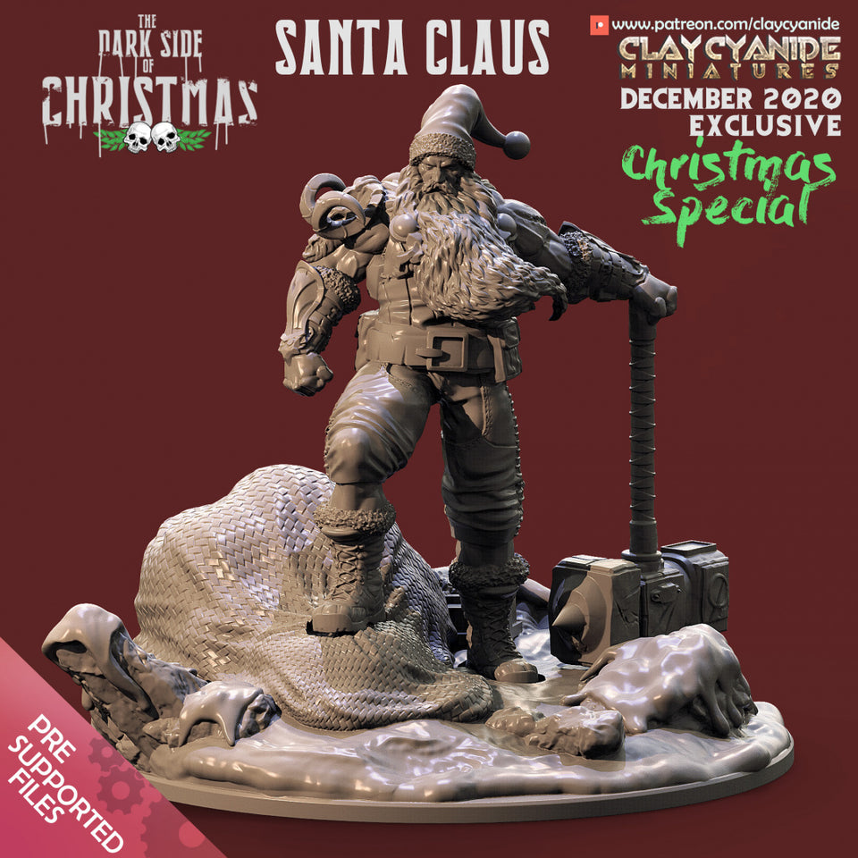 3D Printed Clay Cyanide Santa Claus The Dark Side of Christmas 28mm-32mm Ragnarok D&D