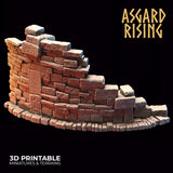 3D Printed Asgard Rising Stone Construction Ruins Small Ruins Set 28mm - 32mm Ragnarok D&D