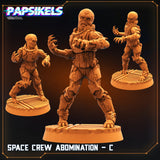 3D Printed Papsikels Sci-Fi Space Crew Abomination Set - 28mm 32mm
