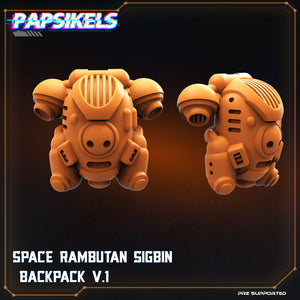 3D Printed Papsikels Cyberpunk Sci-Fi Space Rambutan Sigbin Backpack V.1 - 28mm 32mm