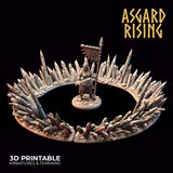 3D Printed Asgard Rising Spiked Fences Set 28mm - 32mm Ragnarok D&D