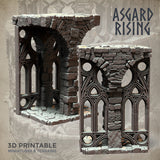 3D Printed Asgard Rising Stone Construction Ruins Modular Set 28mm - 32mm Ragnarok D&D