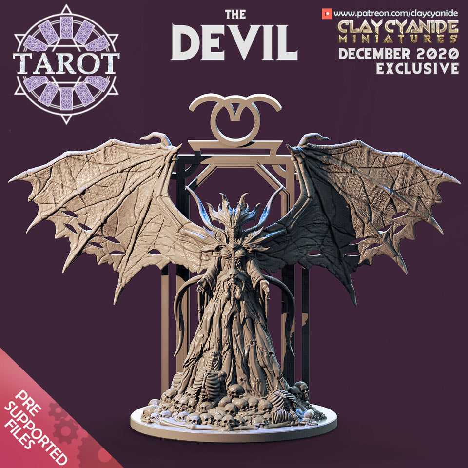 3D Printed Clay Cyanide The Devil Tarot Ragnarok D&D