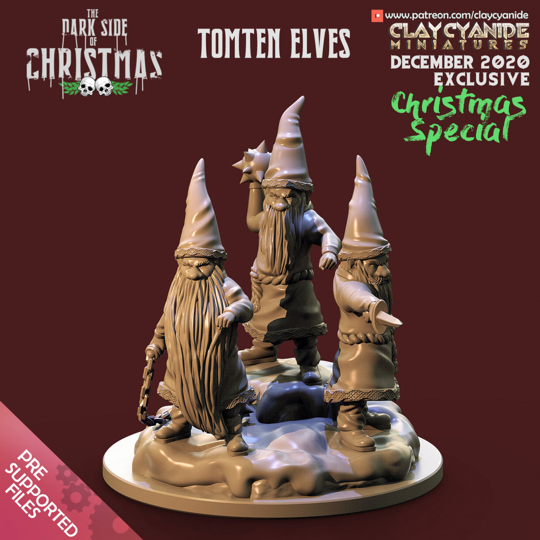 3D Printed Clay Cyanide Tomten Elves The Dark Side of Christmas 28mm-32mm Ragnarok D&D