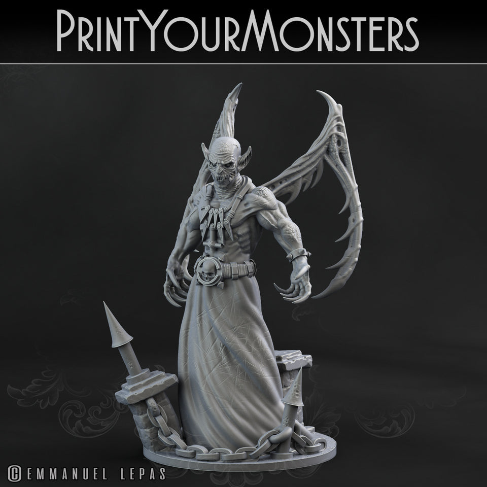 3D Printed Print Your Monsters Vampire Lord 28mm - 32mm D&D Wargaming