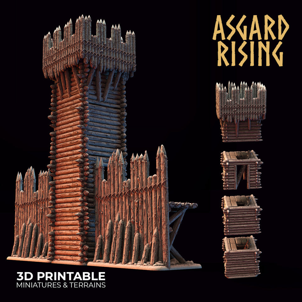 3D Printed Asgard Rising Watchtower 28mm - 32mm Ragnarok D&D