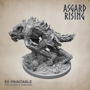 3D Printed Asgard Rising Shapeshifter Ulfhednar WereWolf 28mm-32mm Ragnarok D&D - Charming Terrain