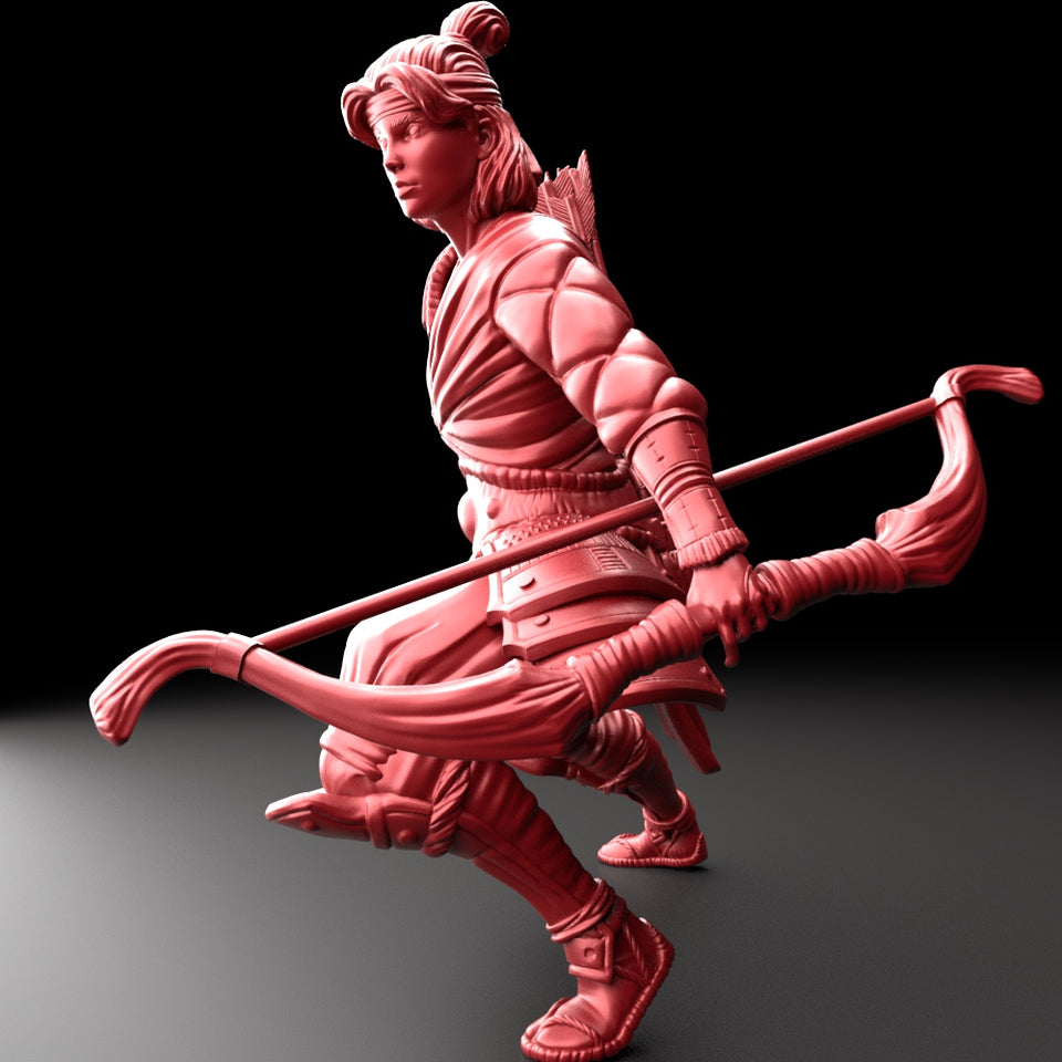 3D Printed Bestiary Vol. 5 Nafarrate - Archer Samurai 32mm Ragnarok D&D